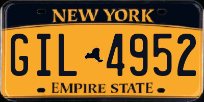 NY license plate GIL4952