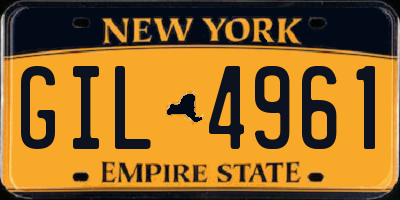 NY license plate GIL4961