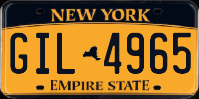 NY license plate GIL4965