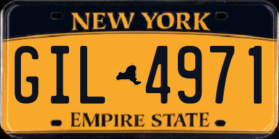 NY license plate GIL4971