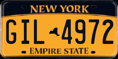 NY license plate GIL4972