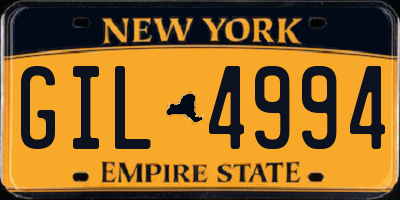 NY license plate GIL4994