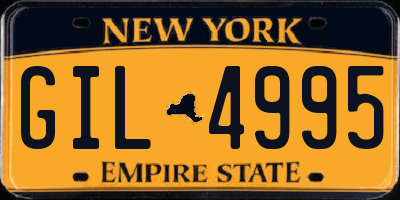 NY license plate GIL4995