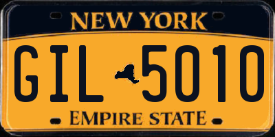 NY license plate GIL5010