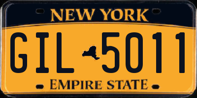 NY license plate GIL5011