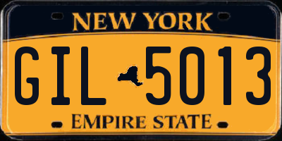 NY license plate GIL5013