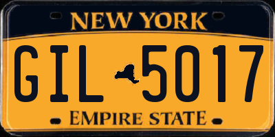 NY license plate GIL5017