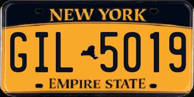 NY license plate GIL5019