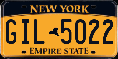 NY license plate GIL5022