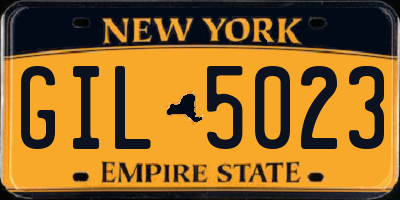 NY license plate GIL5023