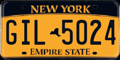 NY license plate GIL5024