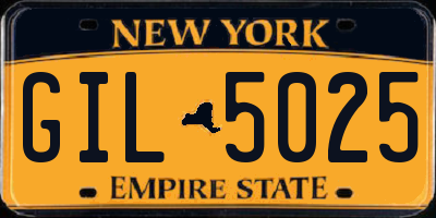NY license plate GIL5025