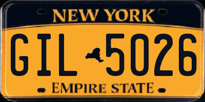 NY license plate GIL5026