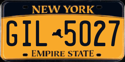 NY license plate GIL5027