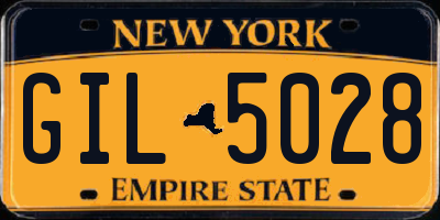 NY license plate GIL5028