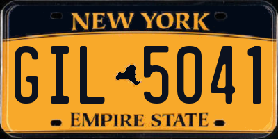 NY license plate GIL5041