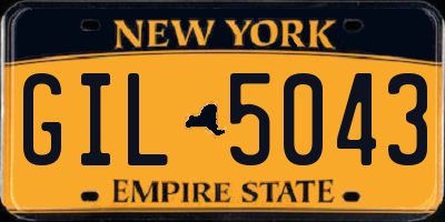 NY license plate GIL5043