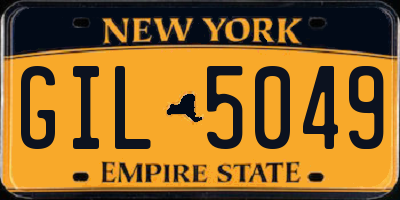 NY license plate GIL5049