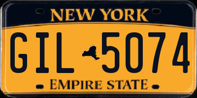 NY license plate GIL5074