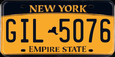 NY license plate GIL5076