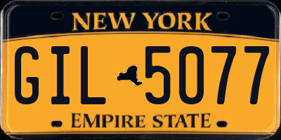 NY license plate GIL5077