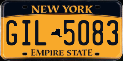 NY license plate GIL5083