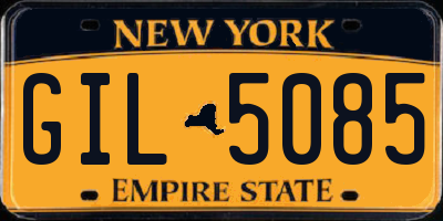 NY license plate GIL5085