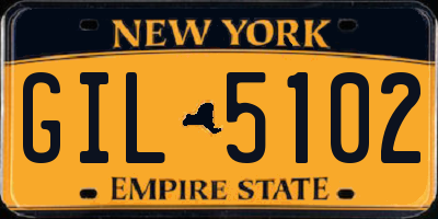 NY license plate GIL5102