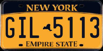 NY license plate GIL5113