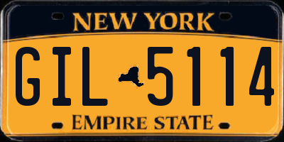NY license plate GIL5114