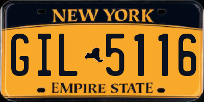 NY license plate GIL5116