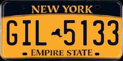 NY license plate GIL5133