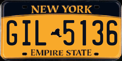 NY license plate GIL5136