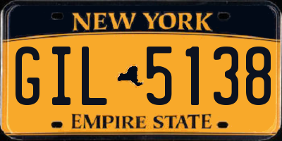 NY license plate GIL5138