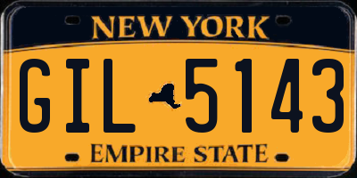 NY license plate GIL5143