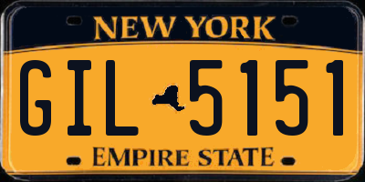 NY license plate GIL5151