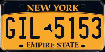 NY license plate GIL5153