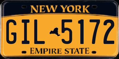 NY license plate GIL5172
