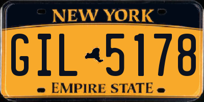 NY license plate GIL5178