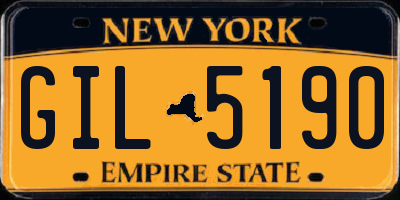 NY license plate GIL5190