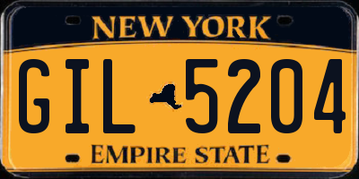NY license plate GIL5204