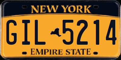 NY license plate GIL5214