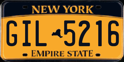NY license plate GIL5216