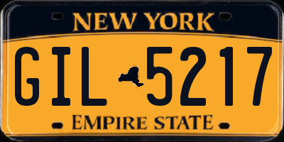 NY license plate GIL5217