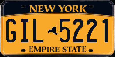 NY license plate GIL5221