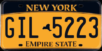 NY license plate GIL5223
