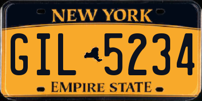 NY license plate GIL5234