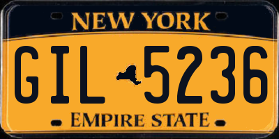 NY license plate GIL5236
