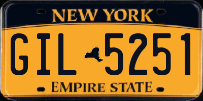 NY license plate GIL5251