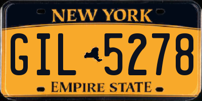 NY license plate GIL5278